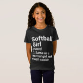T-Shirt Fille de softball (Devant entier)