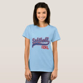 T-shirt Fille de softball (Devant entier)