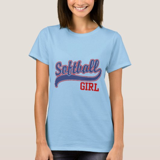 T-shirt Fille de softball (Devant)