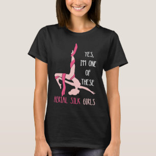 T-shirt Fille de soie aérienne accrochant l'air acrobatiqu