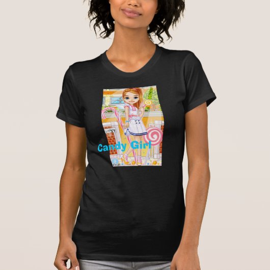 T-shirt Fille de sucrerie (Devant)