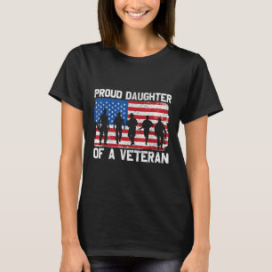 T-shirt Fille De Vétéran Memorial Day Us Patriotic Desi