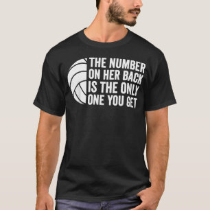 T-shirt Fille de Volleyball Protective Numéro Maman Papa