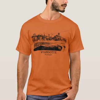 T-shirt Fille de Wyandotte Michigan rétro