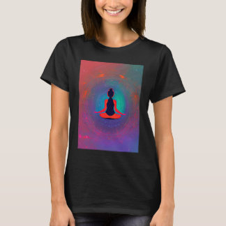T-shirt Fille de yoga Femme Salutation du soleil Méditatio