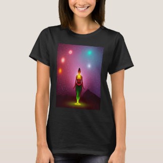 T-shirt Fille de yoga Femme Salutation du Soleil Méditatio