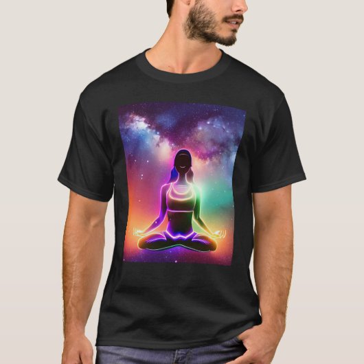 T-shirt Fille de yoga Fille Salutation du soleil Méditatio (Devant)