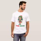 T-shirt Fille d'elfes aux souhaits chauds (Devant entier)
