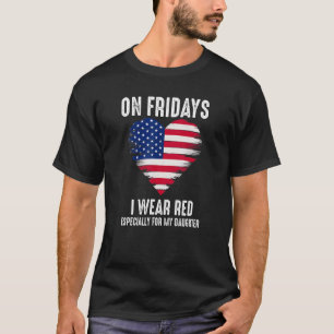 T-shirt Fille déployée Rouge Vendredi militaire