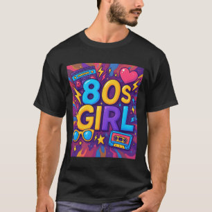 T-shirt Fille des années 80 Rétro Cool Vintage Vibes 80