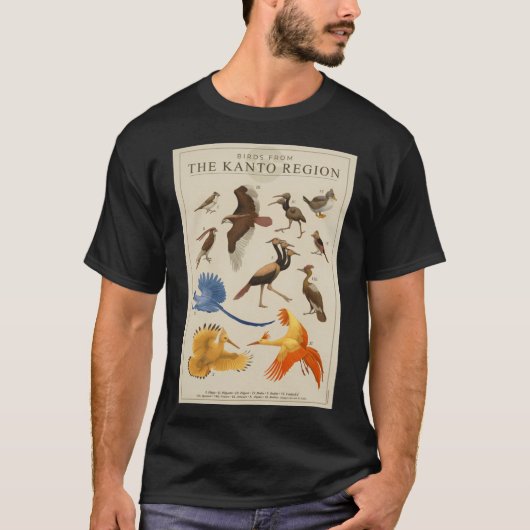 T-shirt Fille des oiseaux de Kanto (Devant)
