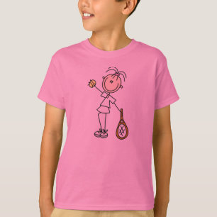 T-shirt Fille deux de tennis