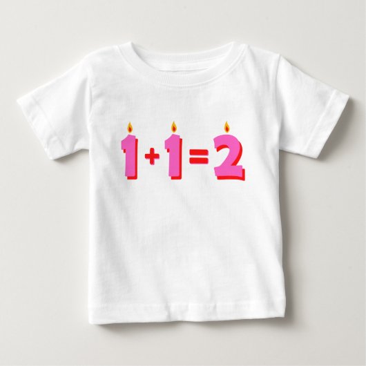 T-shirt fille deux roses 2e anniversaire (Devant)