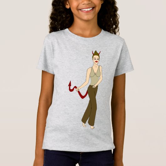 T-Shirt fille diable (Devant)