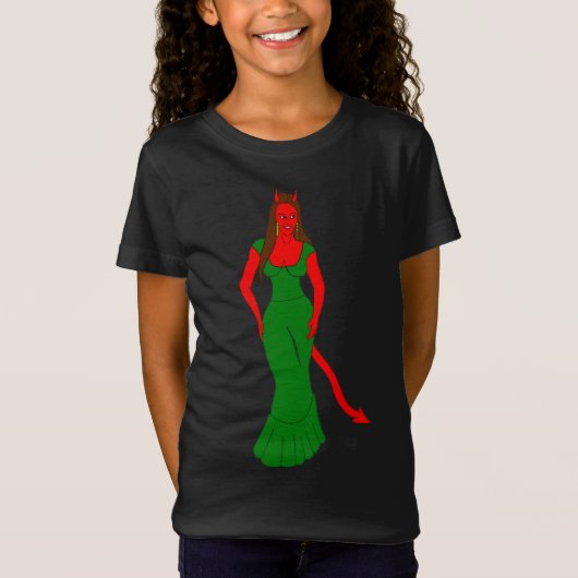 T-Shirt fille diable (Devant)