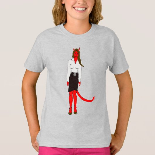 T-shirt fille diabolique (Devant)