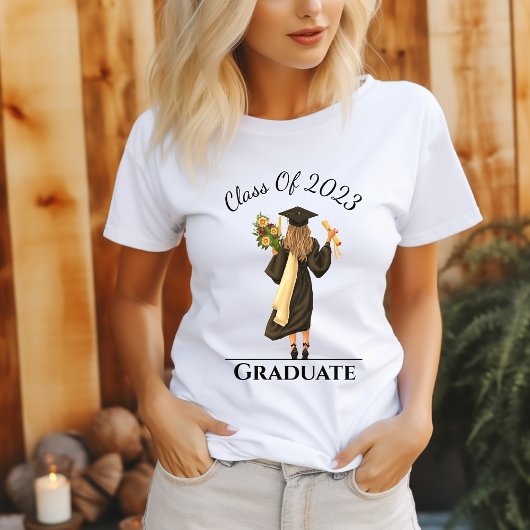 T-shirt Fille Diplômée sur mesure Année Femme