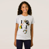 T-Shirt Fille "Dog Love" (Devant entier)