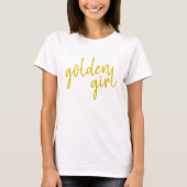 T-shirt Fille d'or | Écriture dorée moderne (Devant)
