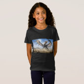 t-shirt fille dragon blanc (Devant entier)