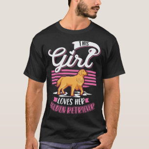T-shirt Fille drôle avec un Retriever doré