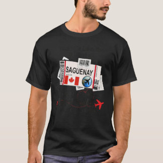 T-shirt Fille du Saguenay Carte d'embarquement Saguenay
