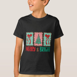 T-shirt Fille du sapin de Noël Coquette Bow Merry And Brig
