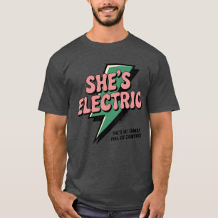 T-shirt Fille électrique - Éclair rétro