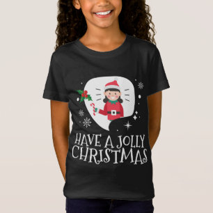 T-Shirt Fille Elf Christmas mignonne