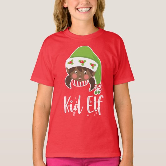 T-shirt Fille Elf Kid - Noël (Devant)