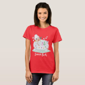 T-shirt Fille En Bubble Bain Rouge (Devant entier)