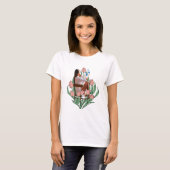 T-shirt Fille En Chaise Avec Tulipes Dessinées (Devant entier)