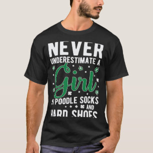 T-shirt Fille en chaussettes en forme de caniche Danse irl