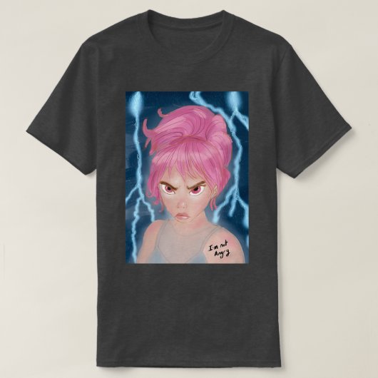 T-shirt Fille en colère (Design devant)
