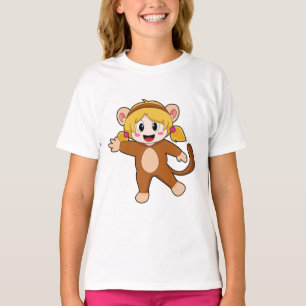 T-shirt Fille en costume comme singe