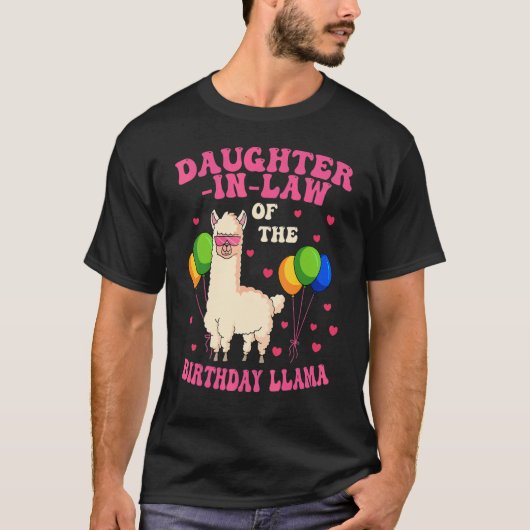 T-shirt Fille En Droit De L'Anniversaire Lama Anniversaire (Devant)