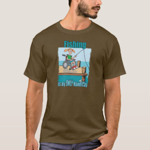 T-shirt Fille en fauteuil roulant Pêche