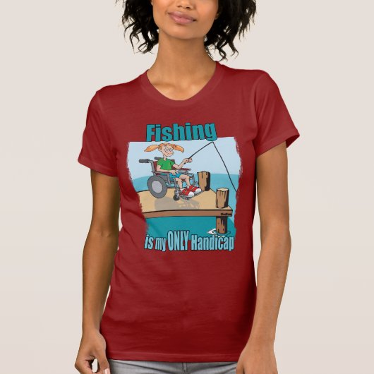 T-shirt Fille en fauteuil roulant Pêche (Devant)