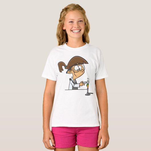 T-shirt Fille En Laboratoire (Devant entier)