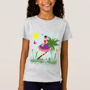 T-Shirt Fille en robe violette