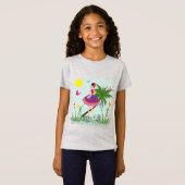 T-Shirt Fille en robe violette (Devant entier)