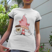 T-shirt Fille en rose Gnome Lover café femmes blanc