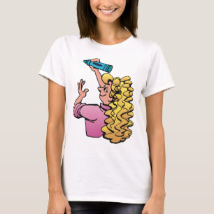 T-shirt Fille enjouée avec un crayon de couleur