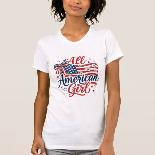T-shirt Fille entièrement Américaine