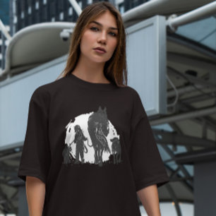 T-shirt Fille Et Animaux