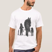 T-shirt Fille Et Animaux (Devant)