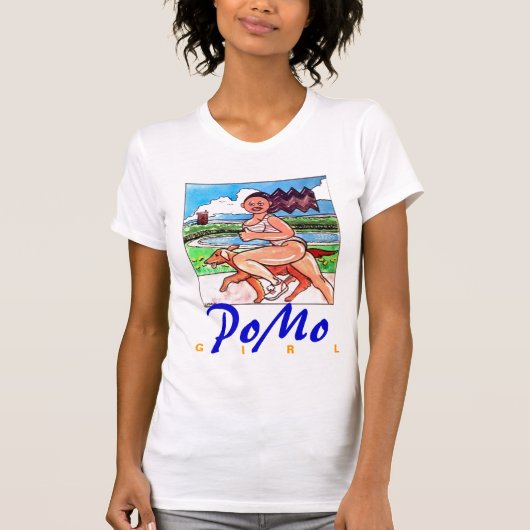 T-shirt Fille et chien de PoMo (Devant)