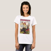 T-shirt Fille et géranium, Mucha (Devant entier)