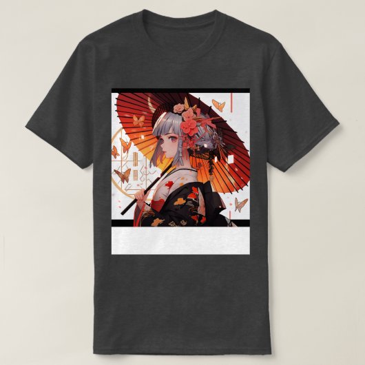 T-shirt Fille et parapluie (Design devant)