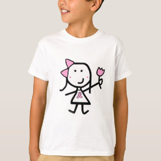 T-shirt Fille et ruban rose